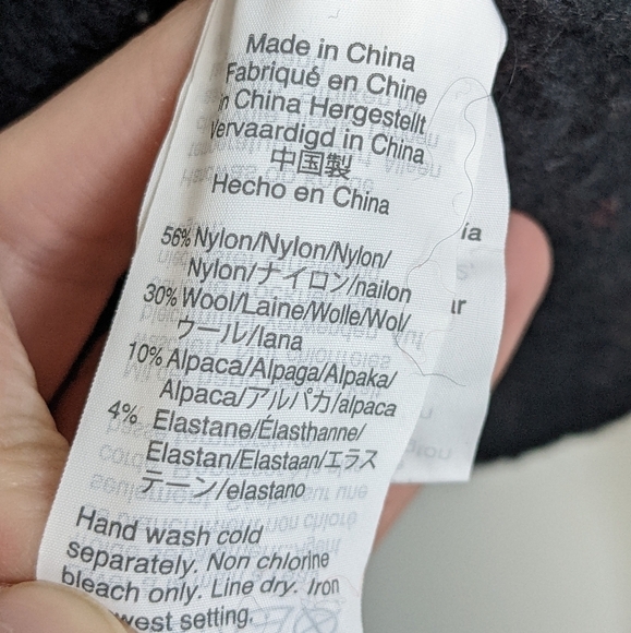 Madewell Wrap-Front Pullover Sweater Wool Alpaca Coziest Yarn Heather Navy Small - Picture 4 of 10